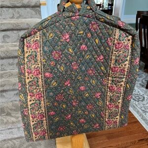 Vera Bradley Quilted Garment Bag retired Forest Miller pattern